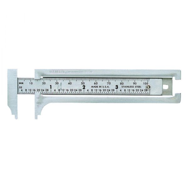 General Tools® - 0 to 3" SAE and Metric Stainless Steel Vernier Caliper