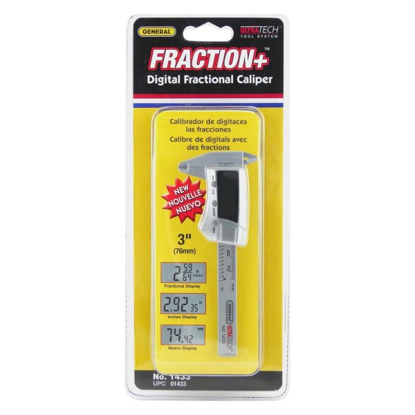 General Tools 1433 Ultra Tech 0 to 3 SAE and Metric Carbon Fiber Digital Caliper TOOLSiD