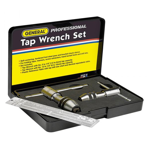 General Tools® - 2-Piece Professional Ratcheting Tap Wrench Set