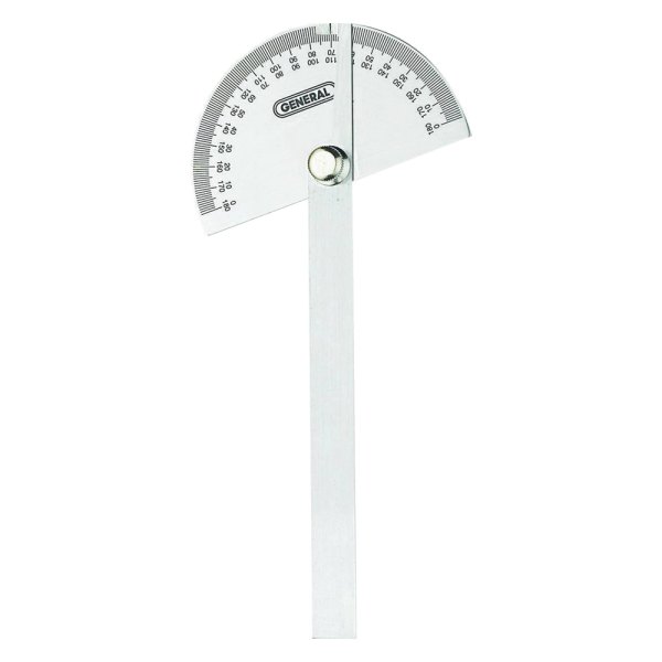 General Tools® - 0° to 180° Stainless Steel Dial Gauge Protractor