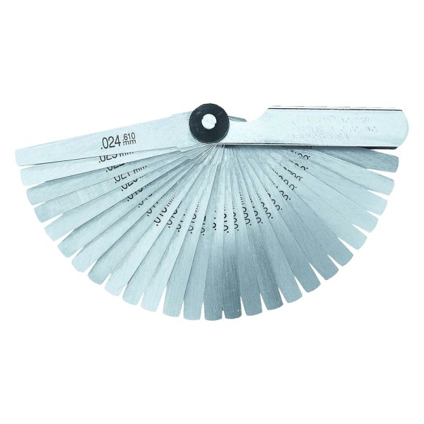 General Tools® - 0.0015 to 0.025" SAE and Metric Precision Gage Steel Straight Feeler Gauge Set