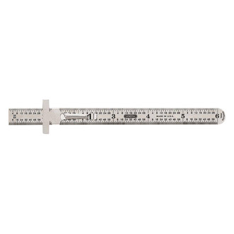 General Tools® - 6" SAE Industrial Precision Flexible Steel Ruler with Pocket Clip