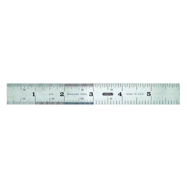 General Tools® - 6" (150 mm) SAE/Metric Industrial Precision Flexible Steel Ruler