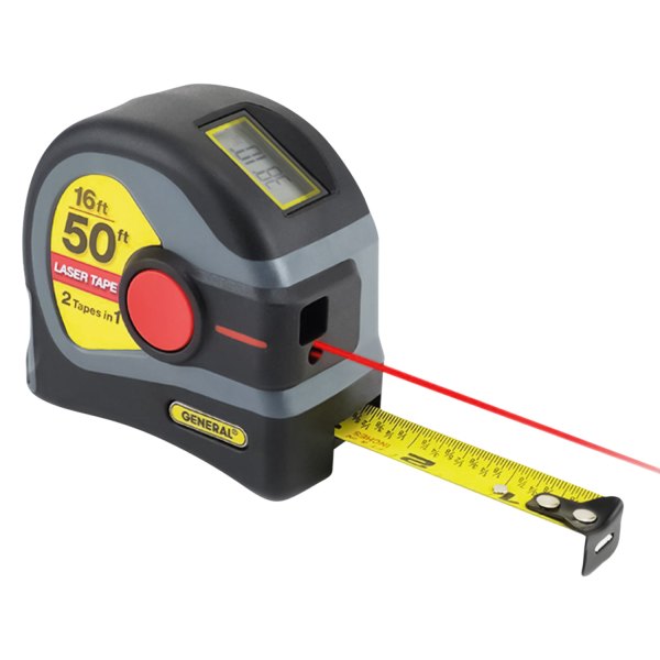General Tools® - 50' SAE 2-in-1 Laser Measuring Tape with Digital Display