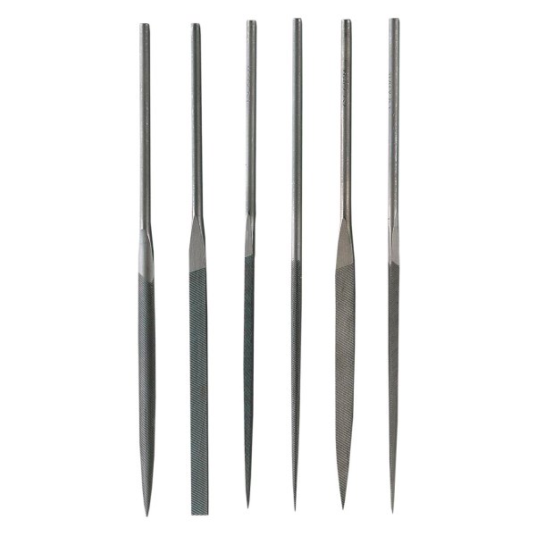 General Tools® - 5-1/2" Rectangular Swiss Pattern Single Cut #2 Needle File Set, 6 Pieces