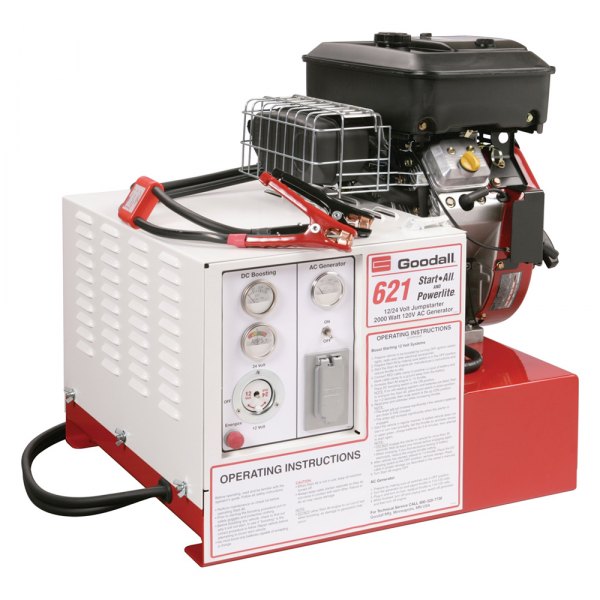 Goodall® - 2.75 kW 12 V/24 V DC Gasoline Electric Start Jump Starter and AC Generator