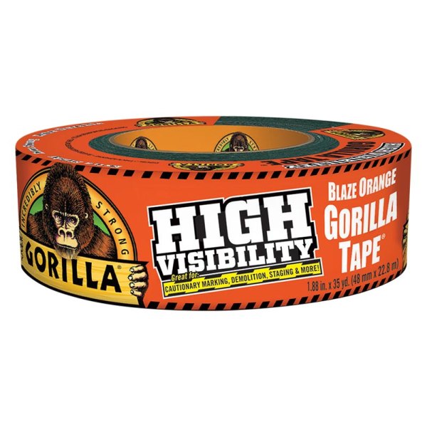 Gorilla® - 105' x 1.88" Blaze Orange High Visibility Marking Tape
