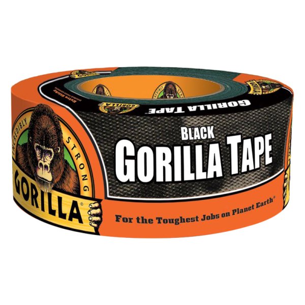 Gorilla® - 105' x 1.88" Black Double-Thick Duct Tapes (12 Rolls)