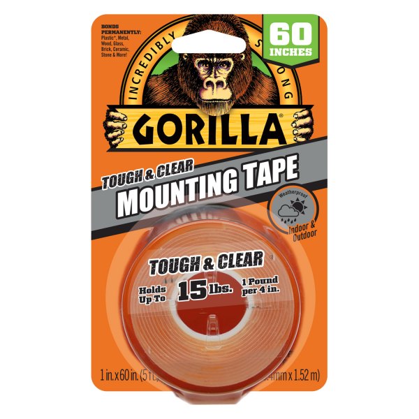 Gorilla® - 5' x 1" Clear Double-Sided Foam Tape