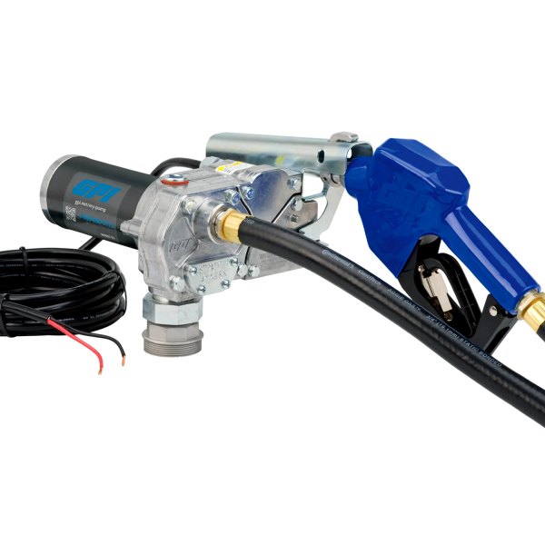 GPI® - M-150S Series 15 GPM 12 V DC Fuel Transfer Pump with Spin Collar and Automatic Unleaded Nozzle
