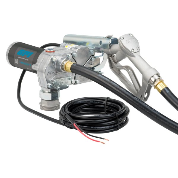 Electric Fuel Transfer Pump, Manual Nozzle, 12 Volt, 8 GPM