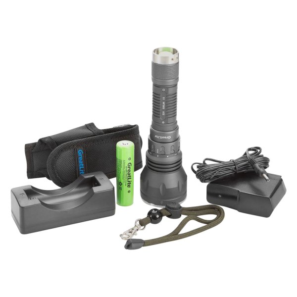 GreatLite® - E81-E02™ Black Rechargeable Flashlight