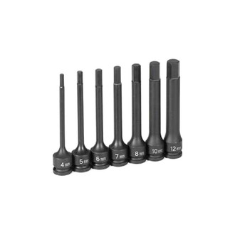 Grey Pneumatic® - 3/8" Drive Metric Hex Impact Bit Socket Set (7 Pieces)