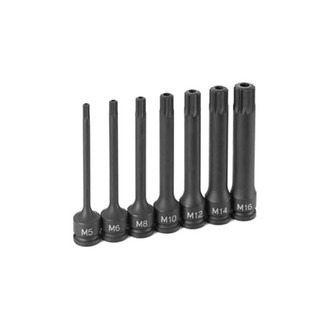 Grey Pneumatic® - 3/8" Drive Metric Triple Square (TR) Impact Bit Socket Set (7 Pieces)