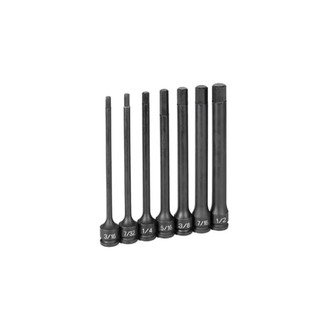 Grey Pneumatic® - 3/8" Drive SAE Hex Impact Bit Socket Set (7 Pieces)