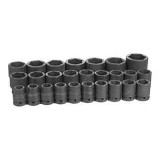 Grey Pneumatic® - 3/4" Drive Metric 6-Point Standard Impact Socket Set (26 Pieces)