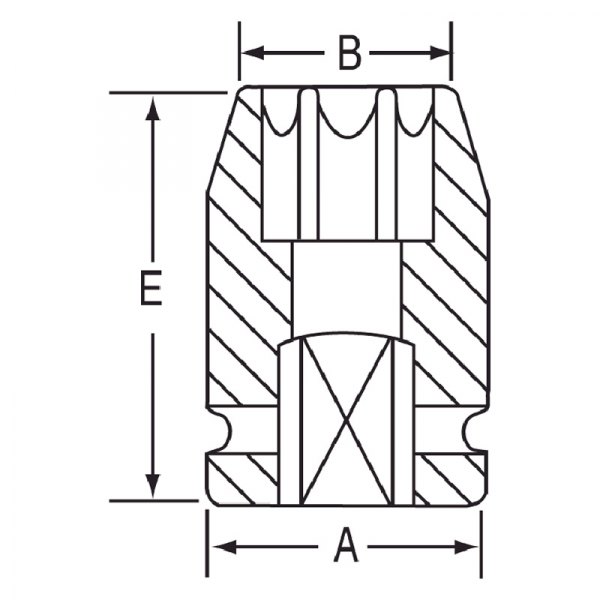 Grey Pneumatic 3/8" Drive T40 Star Impact Socket - Heavy Duty Tool For Professional Use