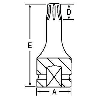 Grey Pneumatic® - 3/8" Drive T50 Torx (TR) Impact Bit Socket