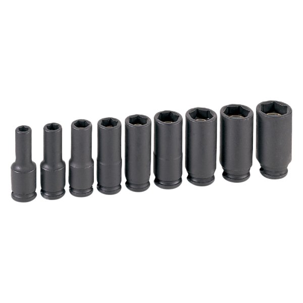 Grey Pneumatic® - (9 Pieces) 3/8" Drive SAE 6-Point Magnetic Impact Socket Set