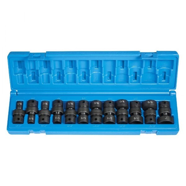 Grey Pneumatic® - (12 Pieces) 3/8" Drive SAE 6-Point Impact U-Joint Set