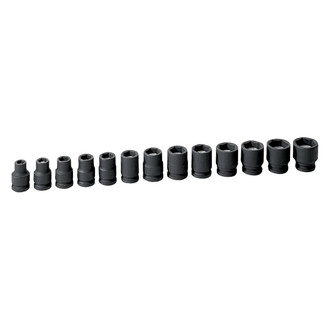 Grey Pneumatic® - 3/8" Drive Metric 6-Point Standard Magnetic Impact Socket Set (13 Pieces)