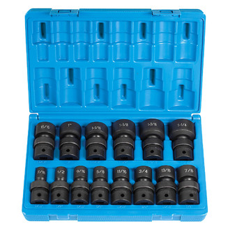 Grey Pneumatic® - 1/2" Drive SAE 6-Point Standard Impact U-Joint Set (14 Pieces)