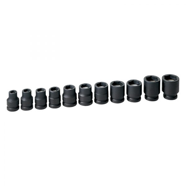 Grey Pneumatic® - (11 Pieces) 1/2" Drive SAE 6-Point Magnetic Impact Socket Set