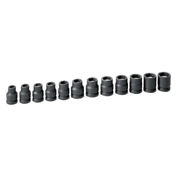 Grey Pneumatic® - (12 Pieces) 1/2" Drive Metric 6-Point Magnetic Impact Socket Set