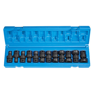 Grey Pneumatic® - 3/8" Drive SAE 12-Point Standard Impact U-Joint Set (12 Pieces)
