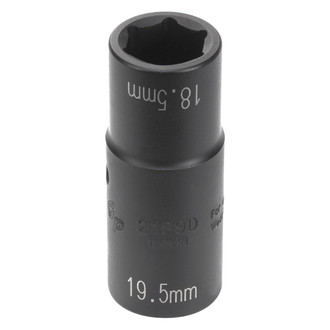 Grey Pneumatic® - 1/2" Drive 18.5mm x 19.5 mm 6-Point Deep Flip Impact Socket