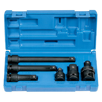 Grey Pneumatic® - 1/2" Drive Friction Ball Impact Extension and Adapter Set (6 Pieces)