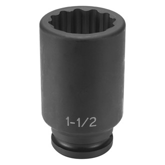 Grey Pneumatic® - 3/4" Drive 2-1/2" 12-Point Deep Impact Socket
