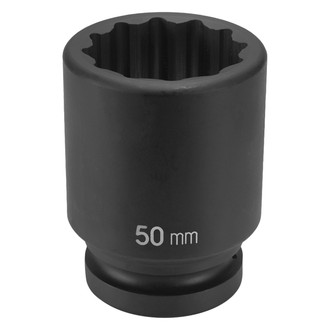 Grey Pneumatic® - 1-1/2" Drive 70 mm 12-Point Deep Impact Socket