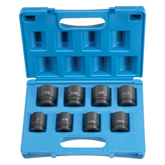 Grey Pneumatic® - 3/4" Drive SAE 6-Point Standard Impact Socket Set (8 Pieces)