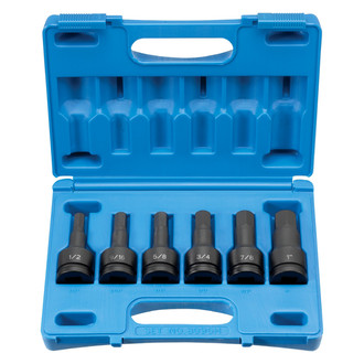 Grey Pneumatic® - 3/4" Drive SAE Hex Impact Bit Socket Set (6 Pieces)