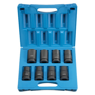 Grey Pneumatic® - 1" Drive SAE 6-Point Deep Impact Socket Set (8 Pieces)