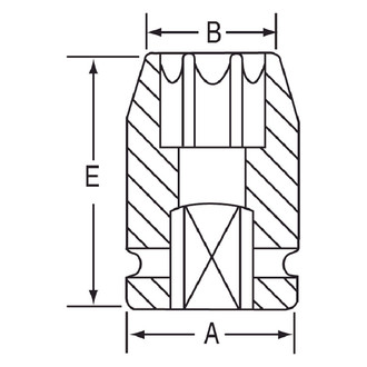 Grey Pneumatic® - 1/4" Drive E12 External Torx Standard Impact Socket
