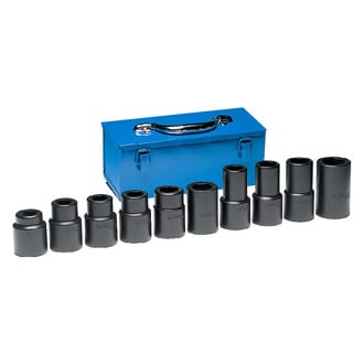 Grey Pneumatic® 9260 - #5 Spline Drive SAE/Metric 6-Point Standard and Deep Impact Socket Set (10 Pieces)