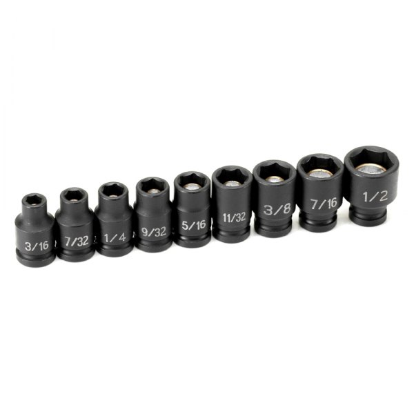 Grey Pneumatic® - (9 Pieces) 1/4" Drive SAE 6-Point Magnetic Impact Socket Set