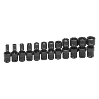 Grey Pneumatic® - 1/4" Drive 6-Point Standard Magnetic Impact U-Joint Set