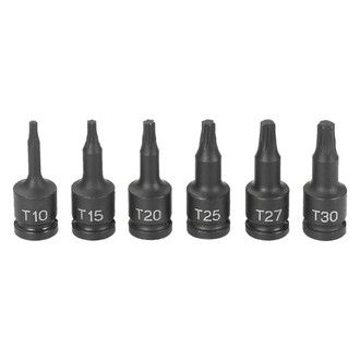 Grey Pneumatic® - 1/4" Drive Torx Impact Bit Socket Set (6 Pieces)