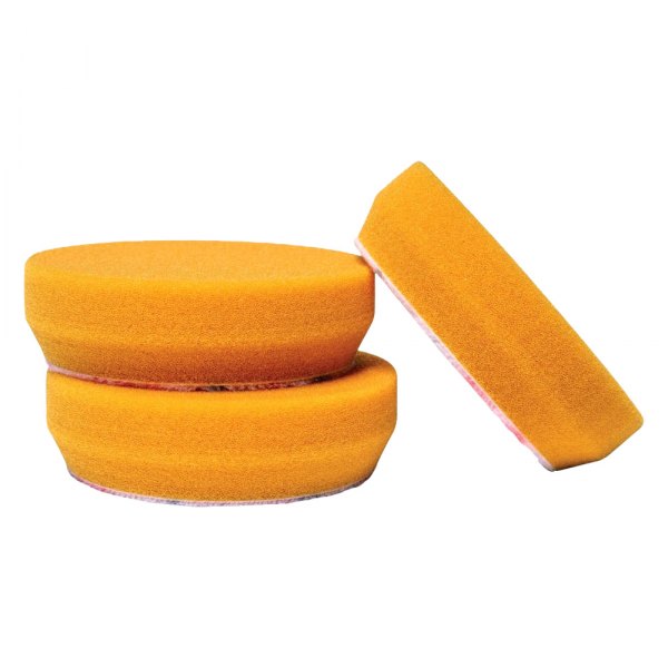 Griot's Garage® - 3" Foam Orange Hook-and-Loop Correcting Pads (3 Pieces)