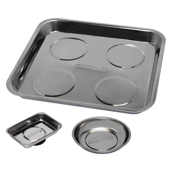 GRIP® - Stainless Steel Magnetic Parts Tray Set (3 Pieces)