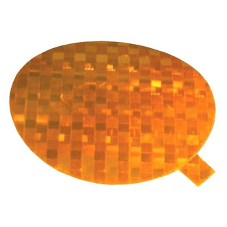 Grote® - 2.3" Yellow Round Stick-On Conspicuity Reflective Tape
