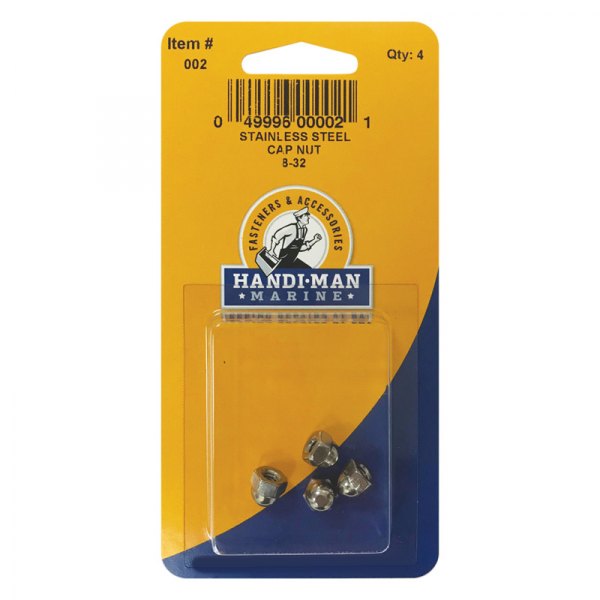 Handi-Man Marine® - #8-32 Stainless Steel SAE Cap Nut (4 Pieces)