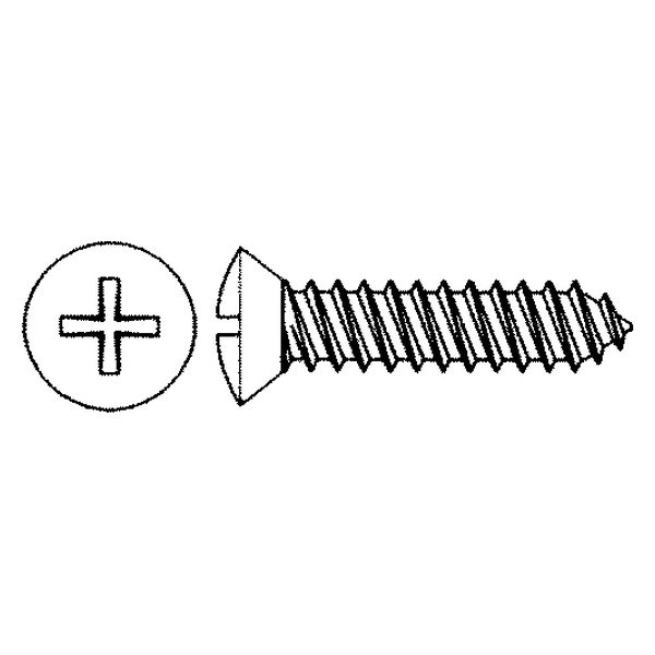 Handi-Man Marine® - #12 x 1" Stainless Steel Phillips Oval Head SAE Self-Tapping Screws (4 Pieces)