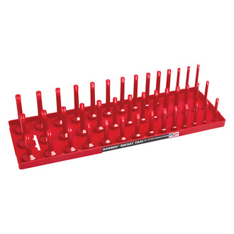 Hansen Global® - 1/2" Drive SAE 42-Slot Red 3-Row Socket Tray