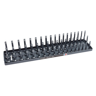 Hansen Global® - 1/2" Drive Metric 54-Slot Green 3-Row Socket Tray