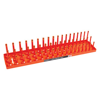 Hansen Global® - 1/2" Drive Metric 54-Slot Orange 3-Row Socket Tray