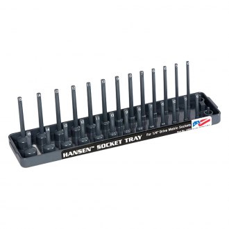 Hansen Global® - 1/4" Drive 28-Slot Metric 2-Row Socket Tray